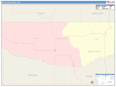 Keya Paha County, NE Digital Map Color Cast Style